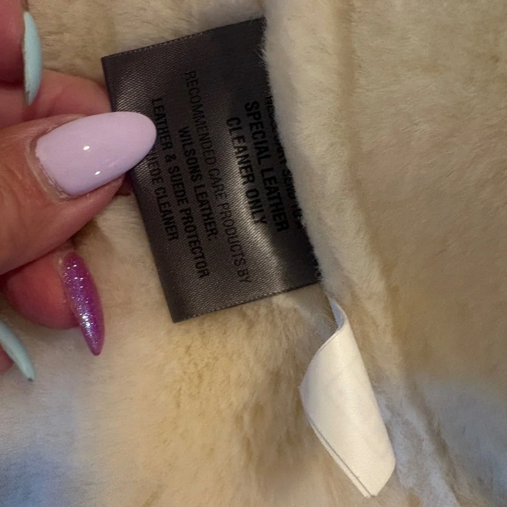 Wilsons Leather Pink Suede‎ Hooded Jacket Faux Fur Shearling Lined Dusty Rose